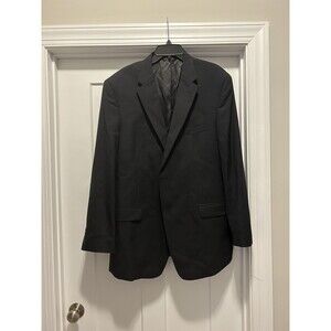 Jos A Bank Blazer Mens 48 Long Sport Coat Black Wool Tailored Fit Double Vented